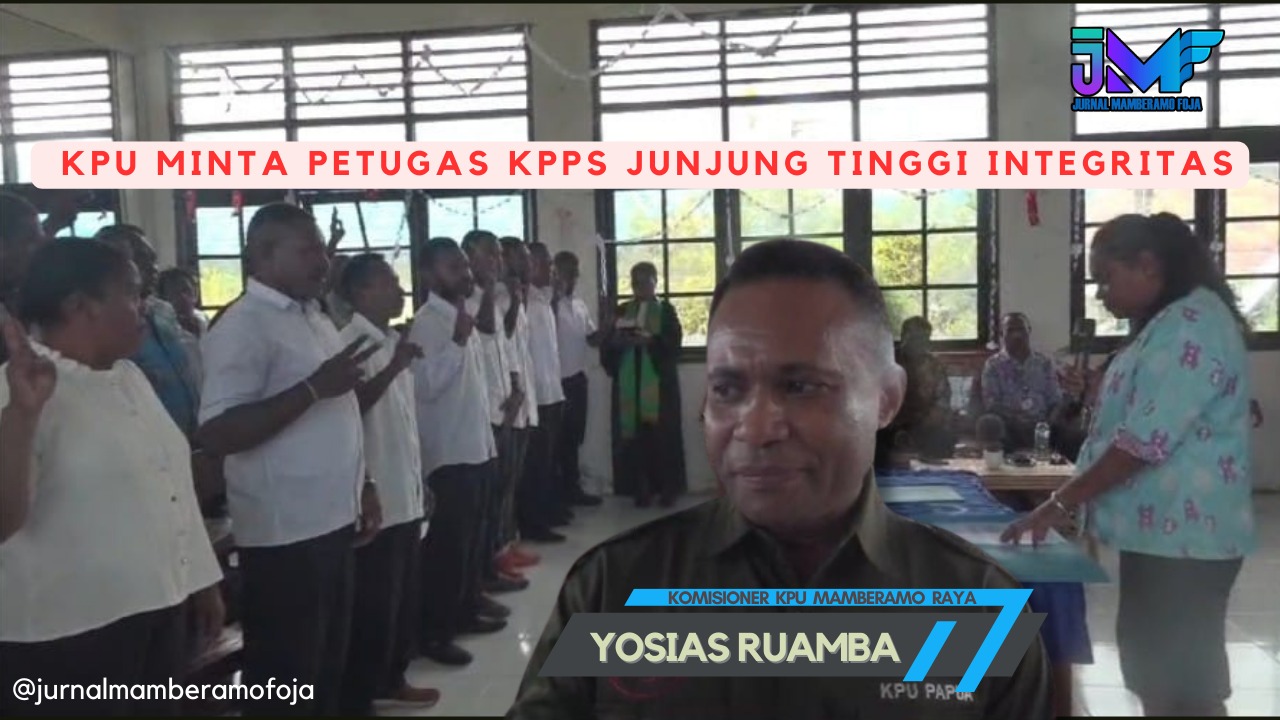 Lantik 63 Anggota KPPS, KPU Mambra Minta Petugas Junjung Tinggi Integritas