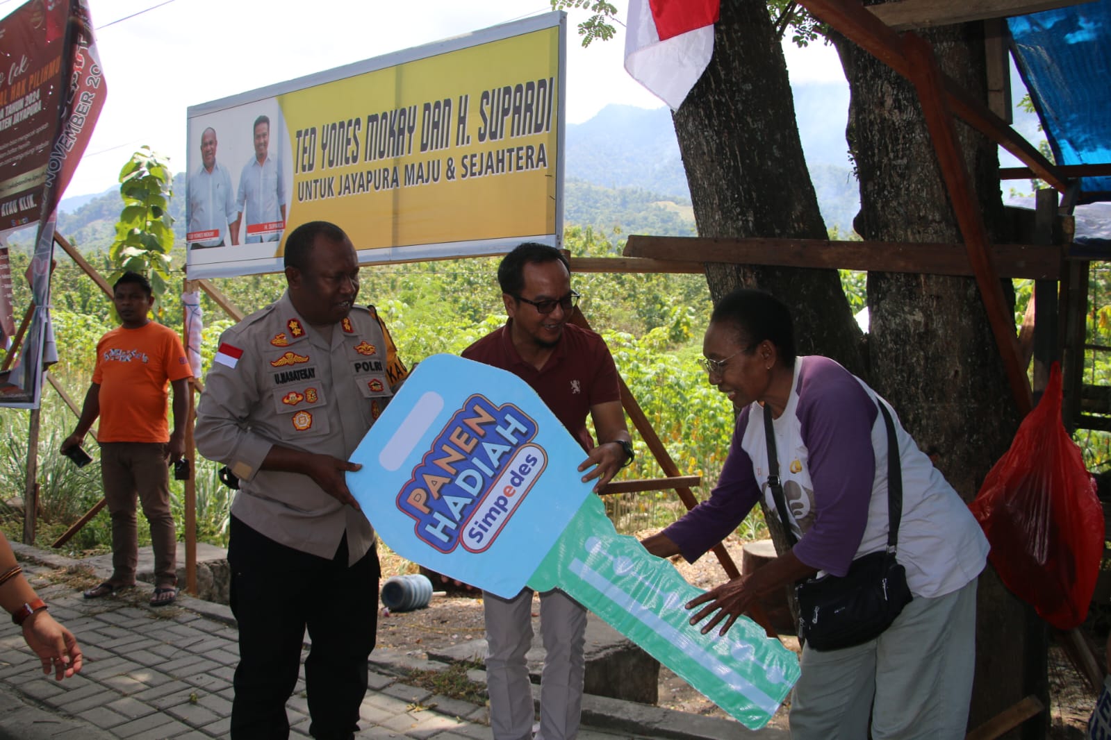 Kapolres Jayapura Hadiri Penarikan Undian Simpedes Bank BRI Sentani