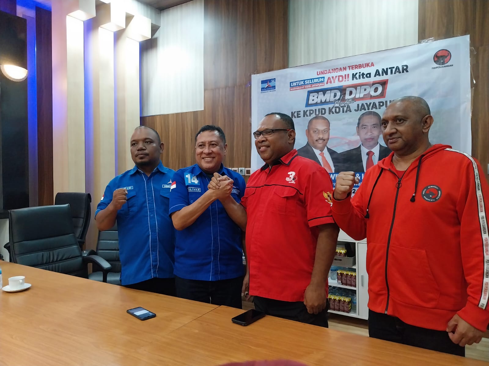 BMD – Dipo Diusung Demokrat – PDI Perjuangan, Siap Mendaftar di KPU Kota Jayapura