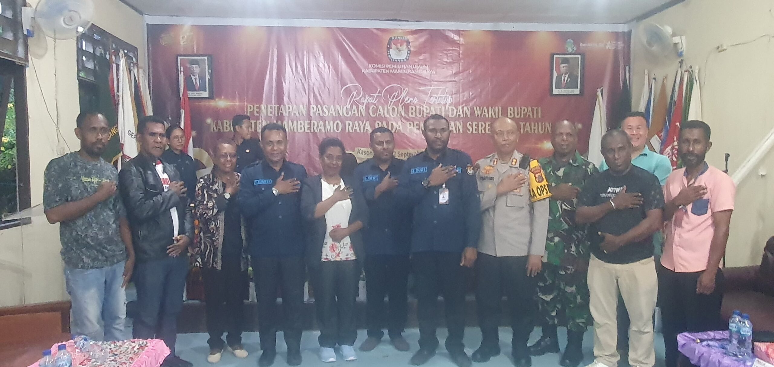 Di Tetapkan KPU, Empat Paslon Bupati Siap Bertarung Dalam Pilkada Mamberamo Raya